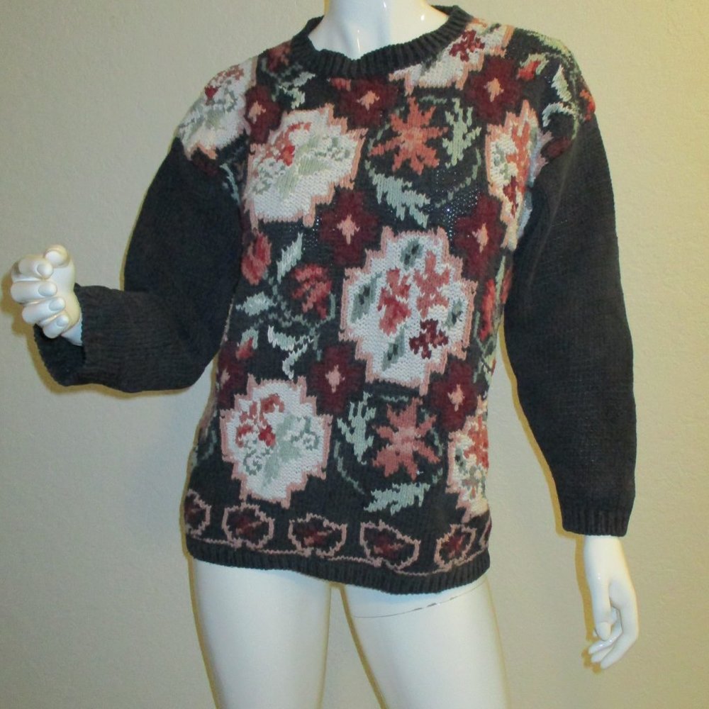 Rachel Max Thick Multicolored Long Sleeves Pullover Sweater